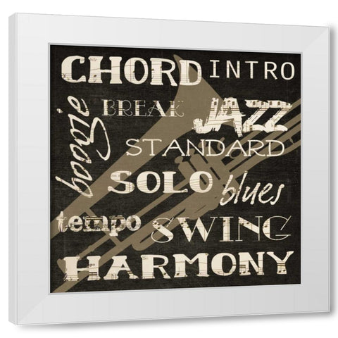 HARMONY SILHOUETTE White Modern Wood Framed Art Print by Greene, Taylor