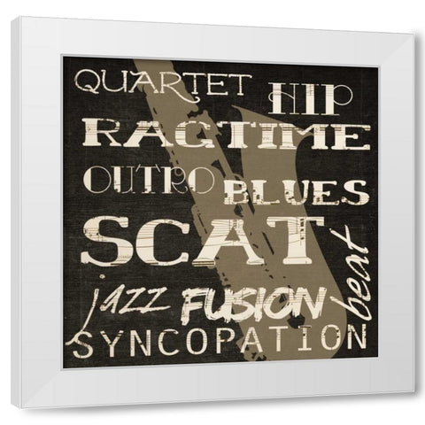 RAGTIME SILHOUETTE White Modern Wood Framed Art Print by Greene, Taylor
