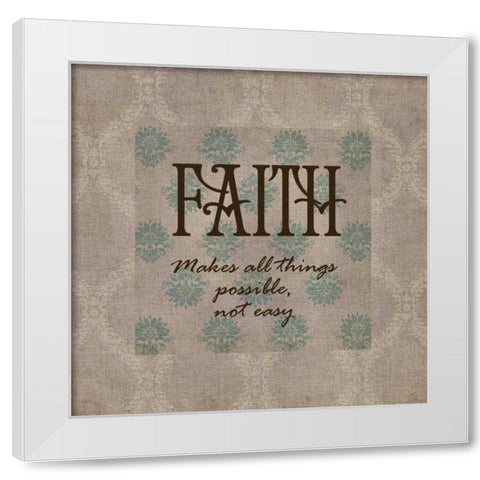 Faith White Modern Wood Framed Art Print by Greene, Taylor