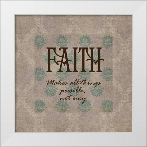 Faith White Modern Wood Framed Art Print by Greene, Taylor