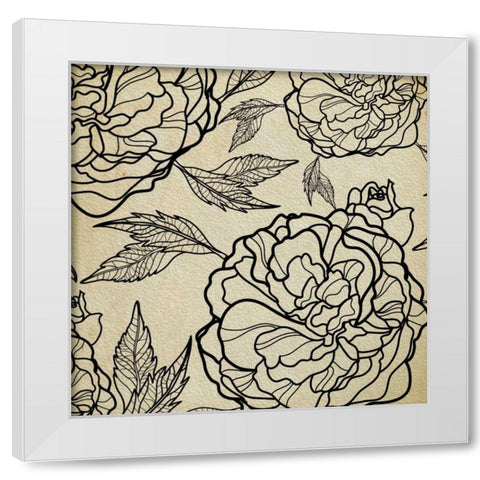 Floral Pattern II White Modern Wood Framed Art Print by Greene, Taylor