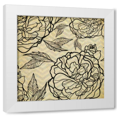 Floral Pattern II White Modern Wood Framed Art Print by Greene, Taylor