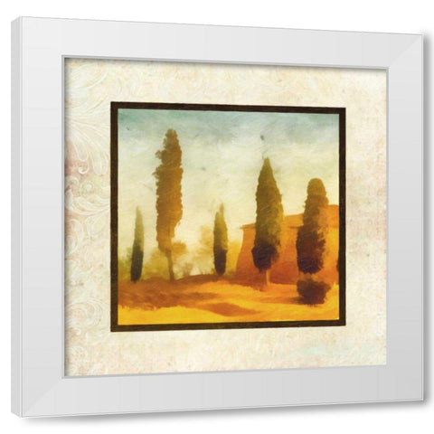 Damask Landscape II White Modern Wood Framed Art Print by Greene, Taylor