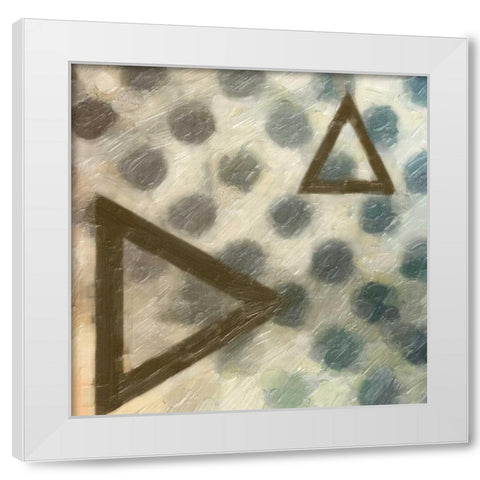 ABSTRACT TRIAD II White Modern Wood Framed Art Print by Greene, Taylor