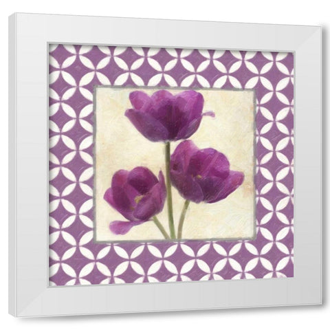 MOROCCAN PLUM FLORAL 3 White Modern Wood Framed Art Print by Greene, Taylor
