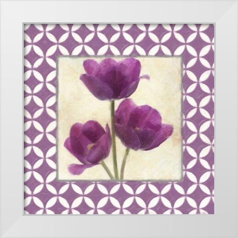 MOROCCAN PLUM FLORAL 3 White Modern Wood Framed Art Print by Greene, Taylor
