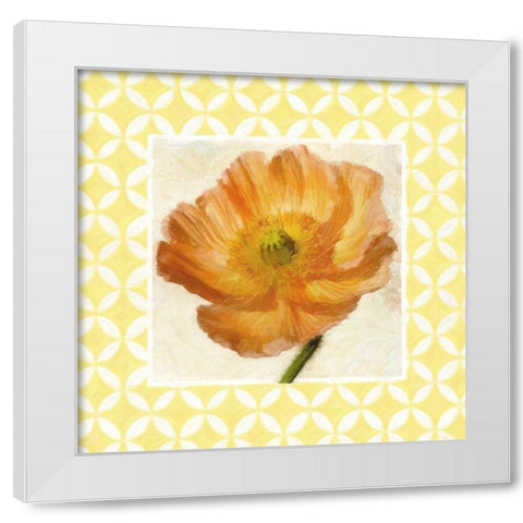 MOROCCAN YELLOW FLORAL 4 White Modern Wood Framed Art Print by Greene, Taylor
