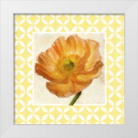 MOROCCAN YELLOW FLORAL 4 White Modern Wood Framed Art Print by Greene, Taylor