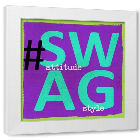 SWAG White Modern Wood Framed Art Print by Greene, Taylor