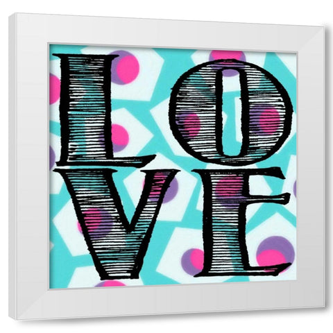 LOVE White Modern Wood Framed Art Print by Greene, Taylor