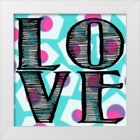 LOVE White Modern Wood Framed Art Print by Greene, Taylor
