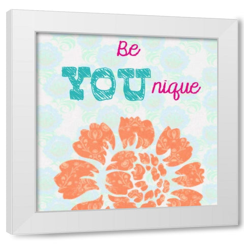 BE YOU NIQUE White Modern Wood Framed Art Print by Greene, Taylor