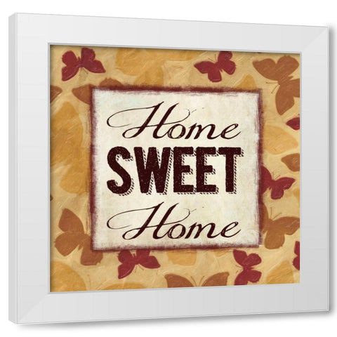 Home Sweet Home White Modern Wood Framed Art Print by Greene, Taylor