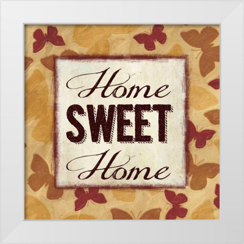 Home Sweet Home White Modern Wood Framed Art Print by Greene, Taylor