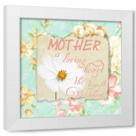 A LOVING HEARt White Modern Wood Framed Art Print by Greene, Taylor