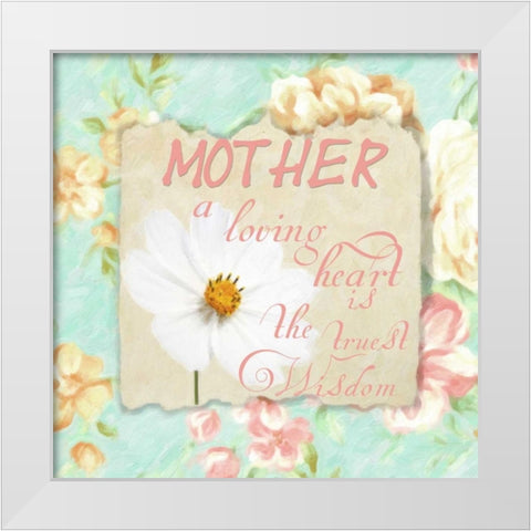 A LOVING HEARt White Modern Wood Framed Art Print by Greene, Taylor