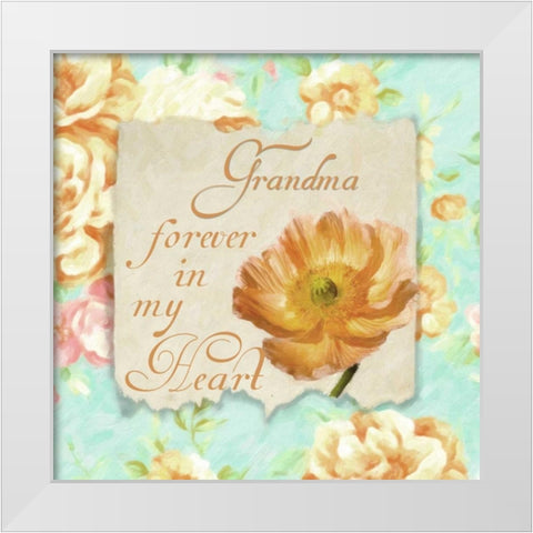 GRANDMA FOREVER White Modern Wood Framed Art Print by Greene, Taylor