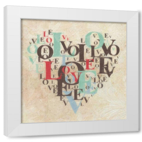 HEART LOVE III White Modern Wood Framed Art Print by Greene, Taylor