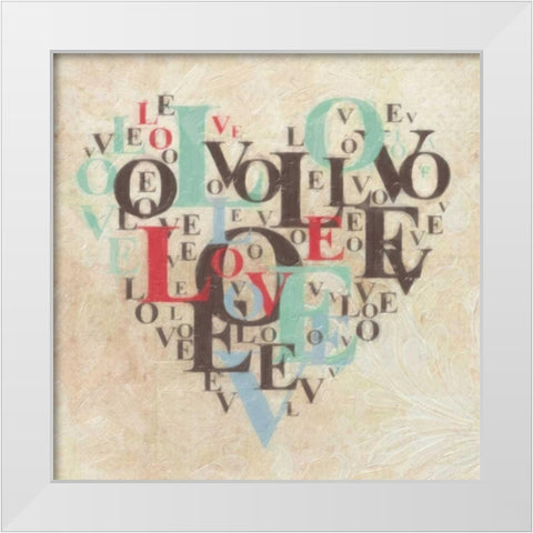 HEART LOVE III White Modern Wood Framed Art Print by Greene, Taylor