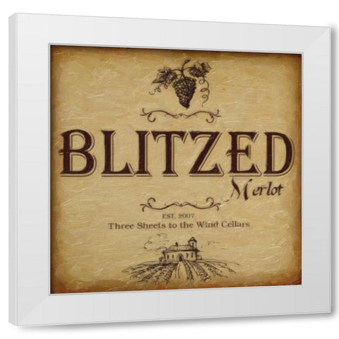 BLITZED White Modern Wood Framed Art Print by Greene, Taylor