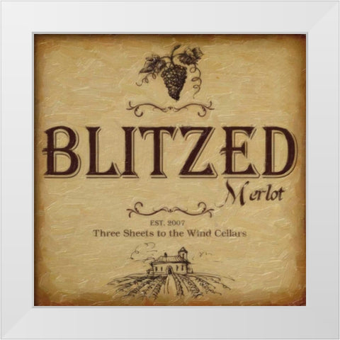 BLITZED White Modern Wood Framed Art Print by Greene, Taylor