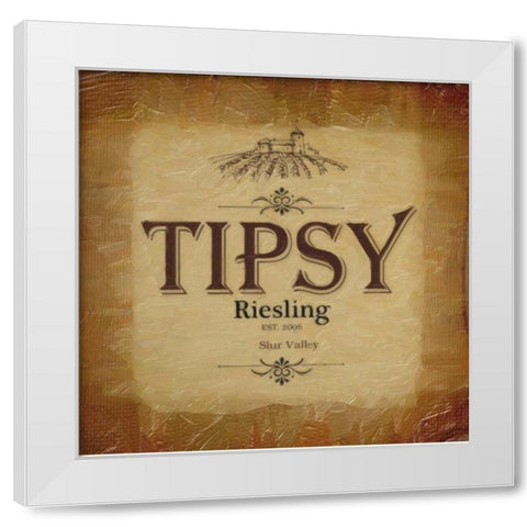 TIPSY BORDER White Modern Wood Framed Art Print by Greene, Taylor
