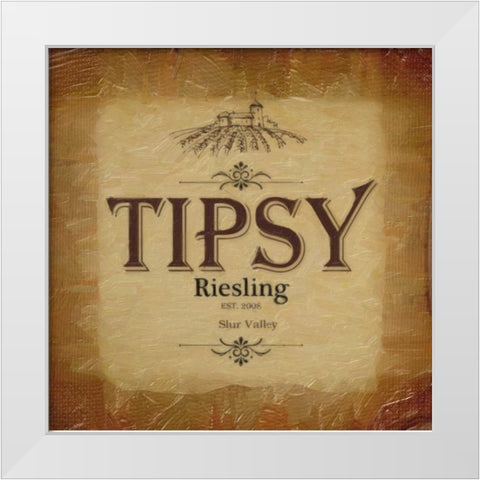 TIPSY BORDER White Modern Wood Framed Art Print by Greene, Taylor