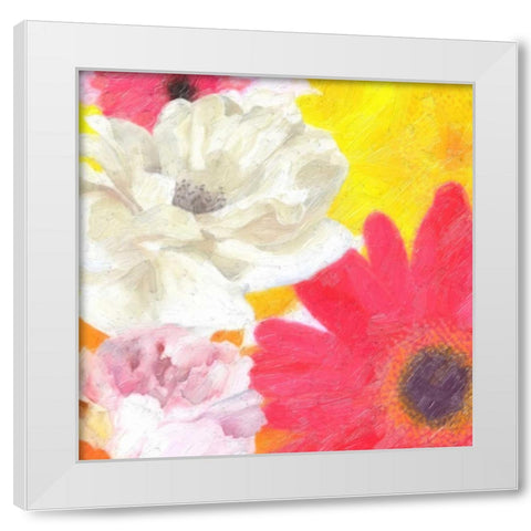 COLORFUL BLOOMS White Modern Wood Framed Art Print by Greene, Taylor