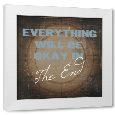 THE END White Modern Wood Framed Art Print by Greene, Taylor