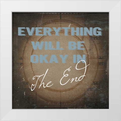 THE END White Modern Wood Framed Art Print by Greene, Taylor
