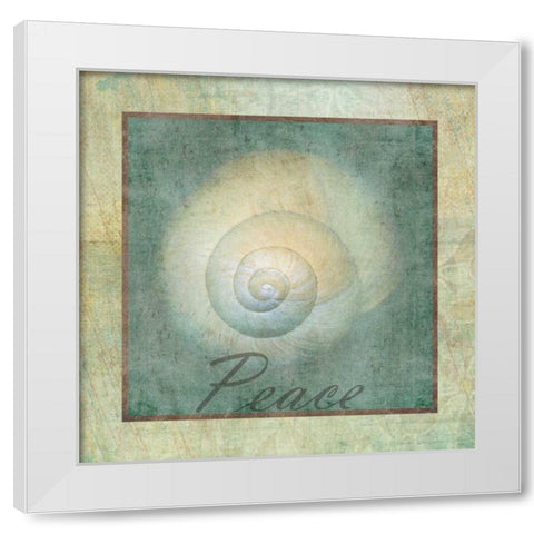 PEACE  White Modern Wood Framed Art Print by Greene, Taylor