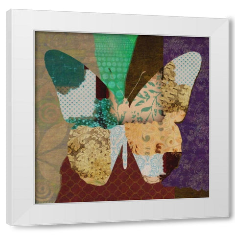 RISE ABOVE BUTTERFLY White Modern Wood Framed Art Print by Greene, Taylor