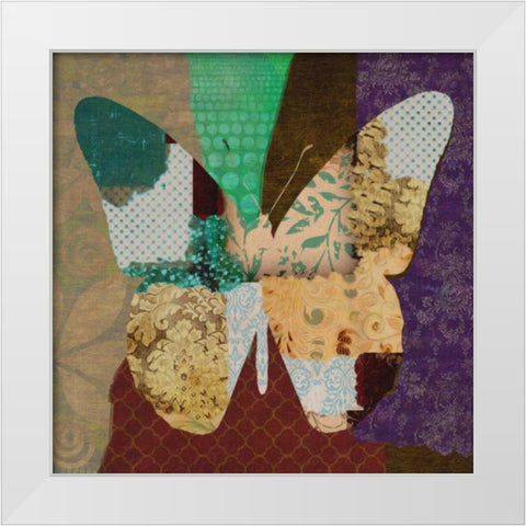 RISE ABOVE BUTTERFLY White Modern Wood Framed Art Print by Greene, Taylor