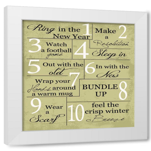 WINTER White Modern Wood Framed Art Print by Greene, Taylor