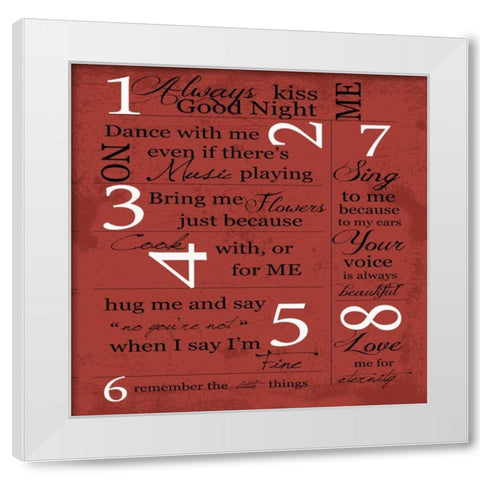 LOVE White Modern Wood Framed Art Print by Greene, Taylor