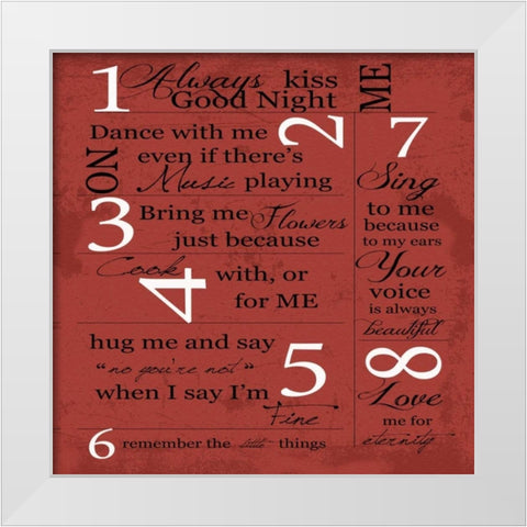 LOVE White Modern Wood Framed Art Print by Greene, Taylor