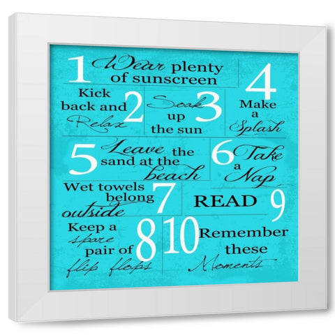 SUMMER 1 White Modern Wood Framed Art Print by Greene, Taylor