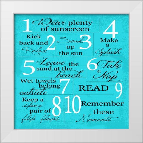 SUMMER 1 White Modern Wood Framed Art Print by Greene, Taylor