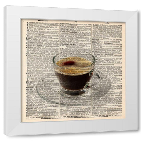 Espresso No Words White Modern Wood Framed Art Print by Greene, Taylor
