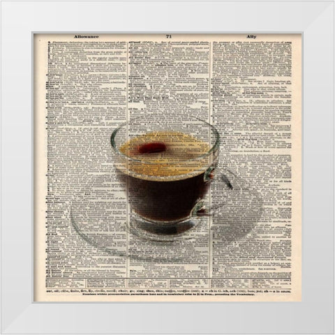 Espresso No Words White Modern Wood Framed Art Print by Greene, Taylor