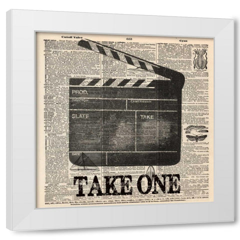 TAKE ONE White Modern Wood Framed Art Print by Greene, Taylor