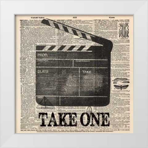 TAKE ONE White Modern Wood Framed Art Print by Greene, Taylor