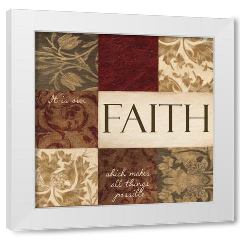 FAITH White Modern Wood Framed Art Print by Greene, Taylor