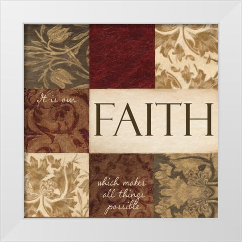 FAITH White Modern Wood Framed Art Print by Greene, Taylor