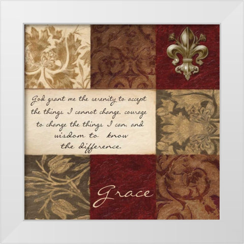 GOD GRANT ME White Modern Wood Framed Art Print by Greene, Taylor