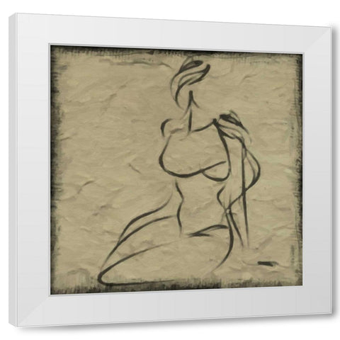 STUDY OF WOMAN I White Modern Wood Framed Art Print by Greene, Taylor