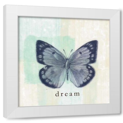 Butterfly Dream White Modern Wood Framed Art Print by Greene, Taylor