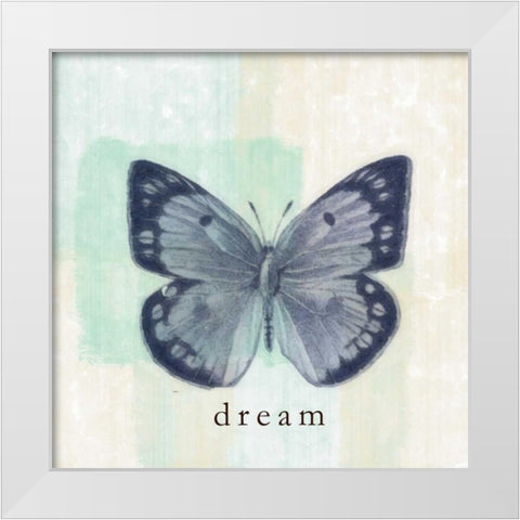 Butterfly Dream White Modern Wood Framed Art Print by Greene, Taylor