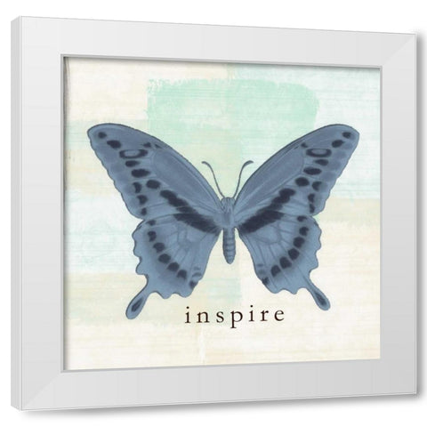 Butterfly Inspire White Modern Wood Framed Art Print by Greene, Taylor