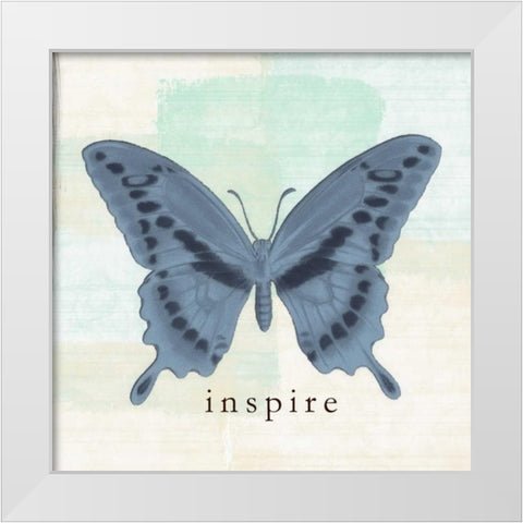 Butterfly Inspire White Modern Wood Framed Art Print by Greene, Taylor